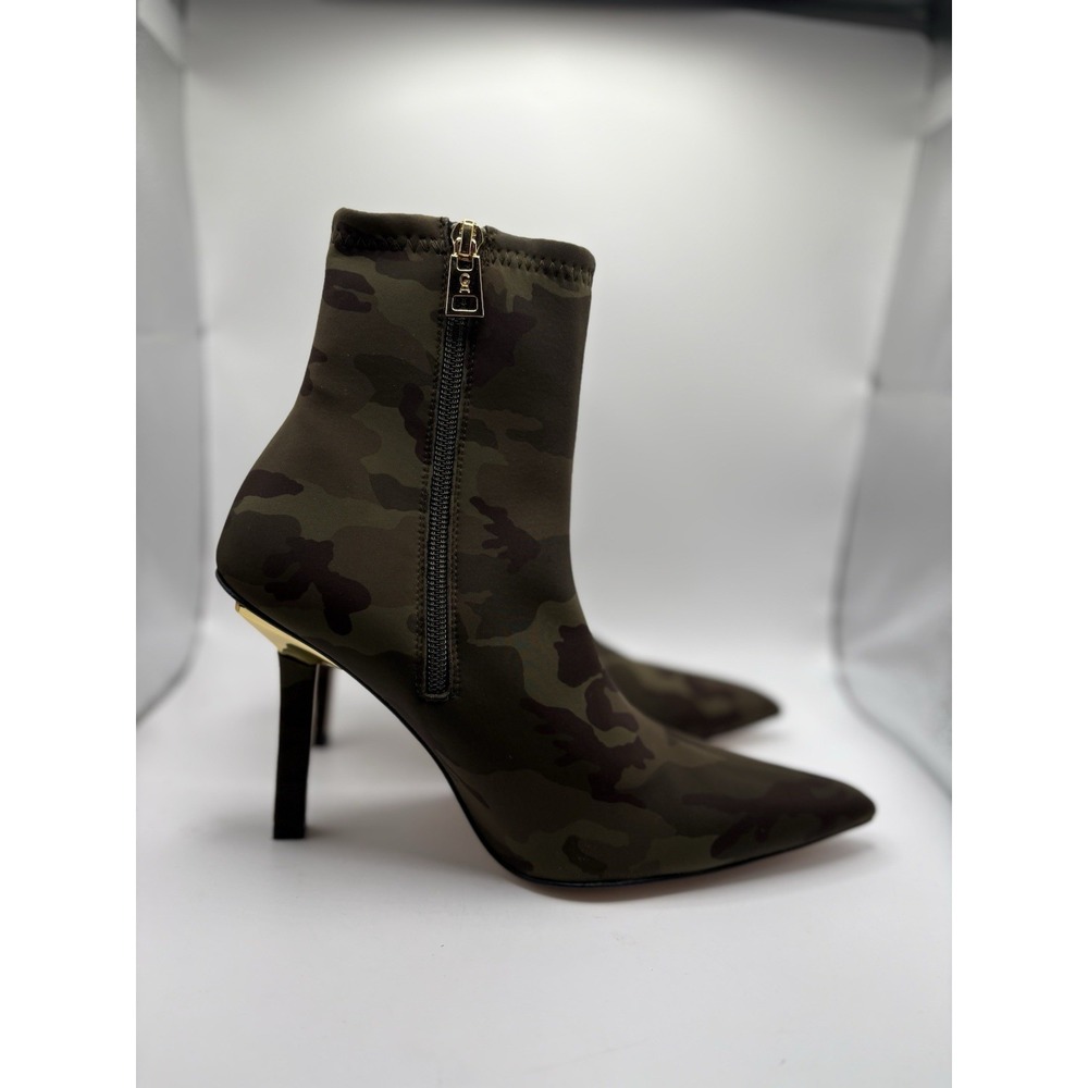 Good American High Kickstand Ankle Camo Neoprene Booties Size 8.5